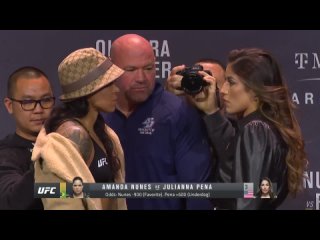 amanda nunes vs. julianna pe a - press conference staredown | ufc 269 milf