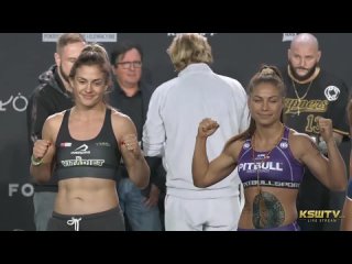 karolina owczarz vs. sylwia ju kiewicz   weigh in face off   ksw 64