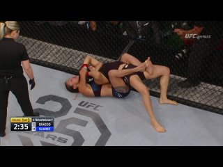 tatiana suarez takes down and submits alexa grasso in the 1st round. big ass